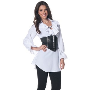 Halloween Express Women's Pirate Lace-Up Front Blouse Costume - 1 of 1