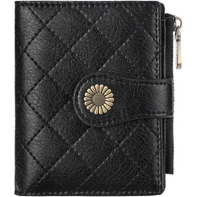 BEAFUP Women's Wallet,Slim RFID Blocking Bifold Wallet with Zipper Coin Pocket – PU Leather Compact Card Holder