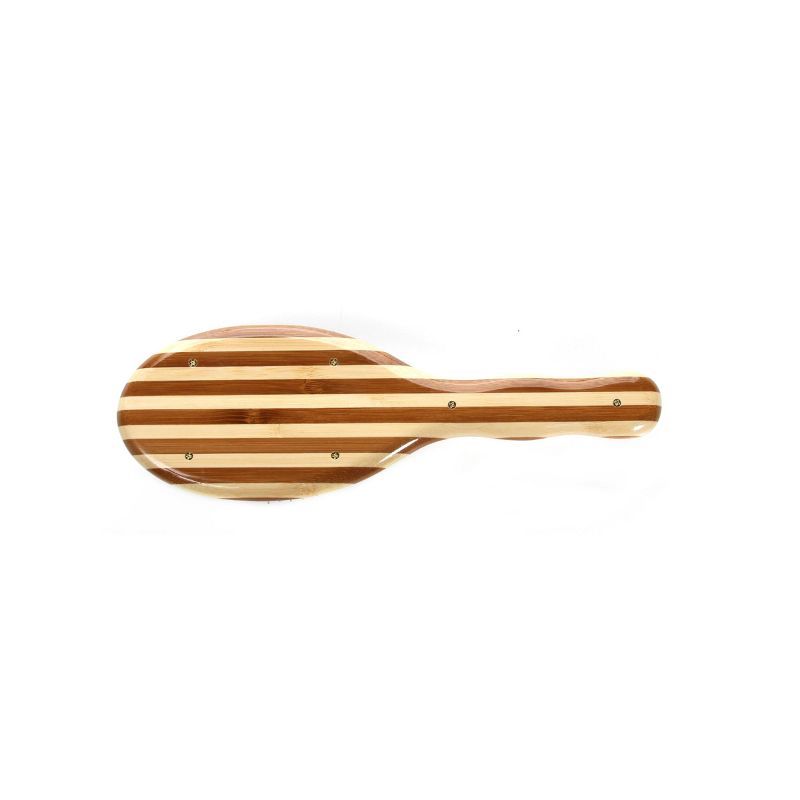 Bass Brushes Style & Detangle Hair Brush with 100% Premium Alloy Pin Pure Bamboo Handle Large Oval, 2 of 6