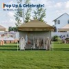 10'x10' Instant Setup Canopy Tent, Portable Outdoor Shelter with Removable Sidewall, Includes Stakes & Ropes, for Parties, Events, Camping - 4 of 4