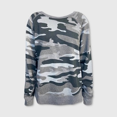 camo print sweatshirt womens