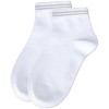 Memoi Zag Lurex Cotton Blend Anklet Sock - 3 of 4