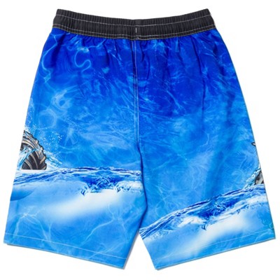 Monster Jam Megalodon Little Boys Rash Guard and Swim Trunks Outfit Set Blue 6 — фото 4