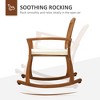 Outdoor Rocking Chair with Cushion, Acacia Wood Patio Rocker for Backyard, Patio, Home - 4 of 4