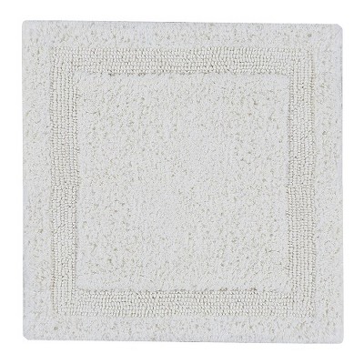 Ivory Soft Plush Cotton 2-Piece Reversible Bathroom Rug Set