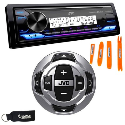 JVC KD-X38MBS Marine Digital Receiver W/ BT, USB, XM Ready + RM-RK62M Wired Marine Remote Control