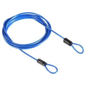 Unique Bargains Security Steel Cable Coated Luggage Lock Wire Rope Double Loops - 1 of 4