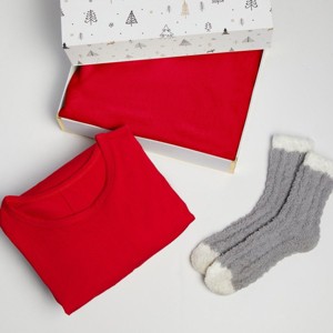 Pure Fiber Women's Three Piece Be Home Pajama Gift Set - 1 of 4