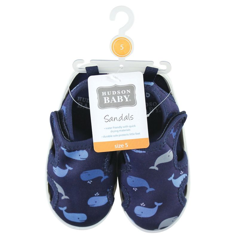 Hudson Baby Infant, Toddler and Kids Boy Sandal and Water Shoe, Whale, 2 of 4