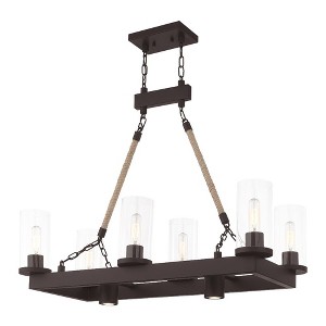 Livex Lighting Metuchen 6 - Light Chandelier in  Bronze - 1 of 4