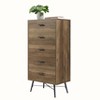 CAVINAS Bedroom Dresser with 4/5/6 Drawer,Dressers & Chest of Drawers with Metal Legs for Closet,Living Room,Hallway,Brown - 2 of 4