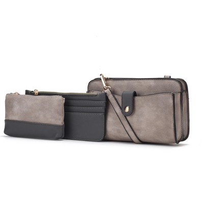 MKF Collection Muriel Crossbody Bag with Card Holder and Small Pouch by Mia K