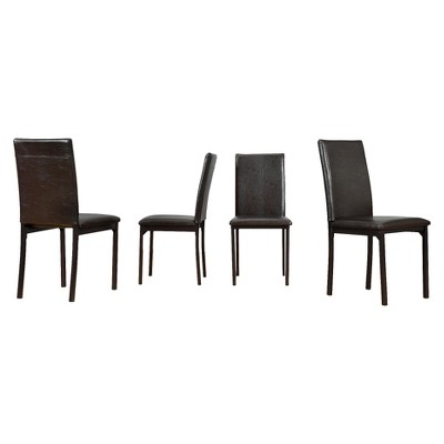 Set of 4 Devoe Dining Chairs Dark Espresso - Inspire Q