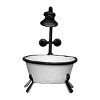 Black Rim White Enamel Antique Bathtub Soap Dish - Foreside Home & Garden - 3 of 4