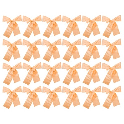 Unique Bargains Chair Sashes Self-Tie 108.27"x6.69" Champagne Pink 20 Pcs