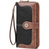 FATMOON Women’s Bifold Wallet - RFID Blocking with 16 Card Slots & Zipper Pocket for Cash, Coins, Credit Cards for Daily Use,Travel - 2 of 4