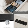 King Size Bed Frame,Upholstered Platform Bed with Trundle and 4 Storage Drawers,Diamond Tufted Headboard,Wooden Slats Support,No Box Spring Needed - 4 of 4