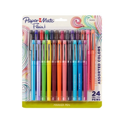 Paper Mate 24pk Felt Tip Marker Pens Multicolor Ink : Target