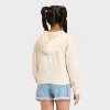 Girls' Relaxed Fit French Terry Zip-Up Hooded Sweatshirt - Cat & Jack™ - 2 of 3