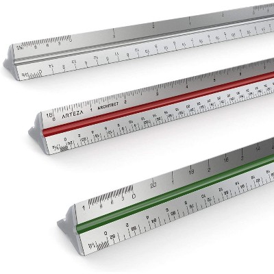 Arteza Architect Ruler, Triangular, Scale, 12" (ARTZ-8045)