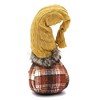 TopComfy Decorative Object Knit Pumpkin Set Farmhouse Fall Decor for Harvest Festival Display, Brown and Yellow, 5.5"*5.5"*15.7" - 4 of 4