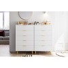 Modern 5 Drawer Dresser for Bedroom with Gold Handle and Large Drawer - 3 of 4
