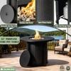 32" Propane Gas Fire Pit Table, 50000 BTU Round Outdoor Fire Pit with Durable Steel Frame for Patio, Deck, Garden, or Courtyard – Black - 3 of 4