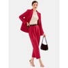 EXLURA Women's Business Blazer and High Elastic Waist Pant Suit Set Loose Fit Casual Fall Winter 2 Piece Suits for Work - 3 of 4