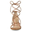 Allegra K Women's Strappy Kitten Heel Lace-Up Sandals - 3 of 4
