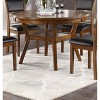 Okak Vintage Upholstered Dining Chairs Set of 2, Solid Rubberwood Kitchen Side Chairs with Unique Back for Dining/Living Room - 2 of 4