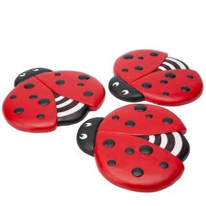 The Lakeside Collection Set of 3 Ladybug Stepping Stones - 1 of 2