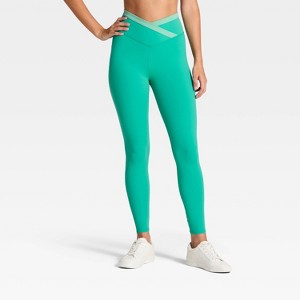 Women's High-Rise Crossover Waistband 7/8 Leggings - JoyLab™ - 1 of 3