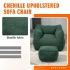 MOONMISS Chenille Foam Bean Bag Chair with Ottoman Armrests and Back Support - 2 of 4