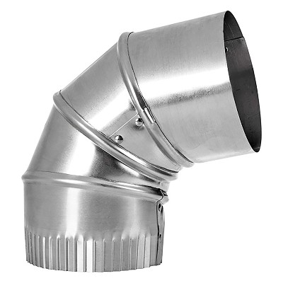 Lambro® 4-In. 90° Aluminum Adjustable Elbow in Silver