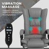 PU Leather Executive Massage Office Chair with 4 Vibration, Computer Desk Chair, Heated Reclining Chair with Adjustable Height, Swivel Wheels - 4 of 4