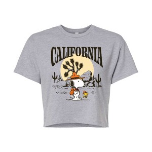 Women's - Peanuts - Beagle Scout California Cropped Graphic T-Shirt - 1 of 4