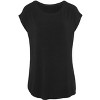 Women's 2 Pack Longline Tops - LASCANA - Pink & Black Solid 4/6 - 4 of 4