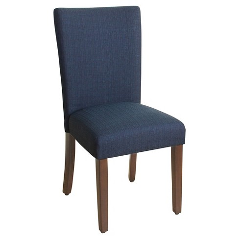 Parsons Chair with Espresso Leg Midnight Blue HomePop