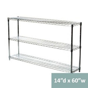 Shelving.com Chrome Wire Shelving with 3 Tier Shelves - - 1 of 3