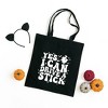 City Creek Prints Yes I Can Drive A Stick Canvas Tote Bag - 15x16 - Black - 2 of 2