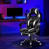 Coucheta Gaming Chair with Massage Lumbar Support Collection - Height Adjustable Footrest, Swivel Seat & Headrest, Multiple Color Options - 4 of 4
