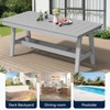Hyleory Modern HDPE Outdoor Dining Table with Umbrella Hole, Weather-Resistant Patio Table for 4–6 People - 4 of 4