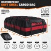 Mockins 45 Cu Ft. Black Waterproof Rooftop Cargo Bag (75"x48"x22") with PVC Mat, Straps, Hooks & More - 2 of 4