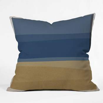 16"x16" Orara Studio Modern Square Throw Pillow Blue/Brown - Deny Designs