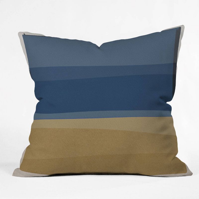 16&#34;x16&#34; Orara Studio Modern Square Throw Pillow Blue/Brown - Deny Designs, 1 of 6
