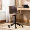 Roundhill Furniture Cesena Faux Leather 360 Swivel Air Lift Office Chair, Antique Brown - 3 of 4