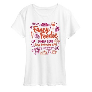 Women's - Instant Message - Fancy Foodie Short Sleeve Graphic T-Shirt - 1 of 4
