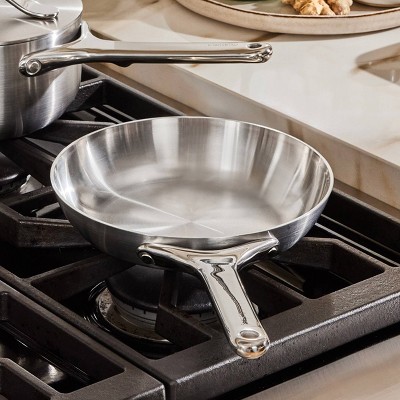 8-Inch Silver Stainless Steel Nonstick Fry Pan
