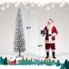 Pencil Prelit Christmas Tree, Snow Flocked Xmas Tree with 332 Branch Tips, 170 Warm White LED Lights & Foldable Stand, for Home, Office - 4 of 4