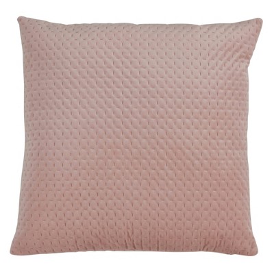 Blush Pinsonic Velvet Square Throw Pillow